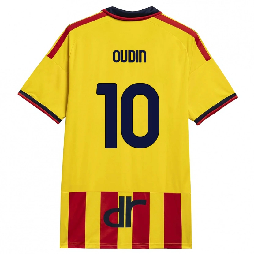 Danxen Kvinder Rémi Oudin #10 Gul Rød Hjemmebane Spillertrøjer 2026/27 Trøje T-Shirt