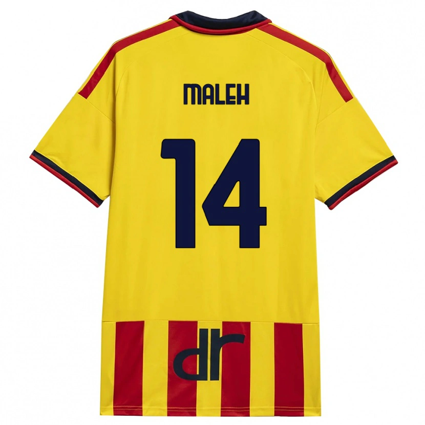 Danxen Kvinder Youssef Maleh #14 Gul Rød Hjemmebane Spillertrøjer 2026/27 Trøje T-Shirt