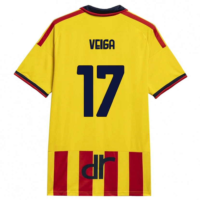 Danxen Kvinder Danilo Veiga #17 Gul Rød Hjemmebane Spillertrøjer 2026/27 Trøje T-Shirt
