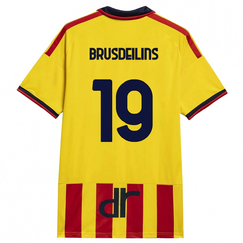 Danxen Kvinder Bilal Brusdeilins #19 Gul Rød Hjemmebane Spillertrøjer 2026/27 Trøje T-Shirt