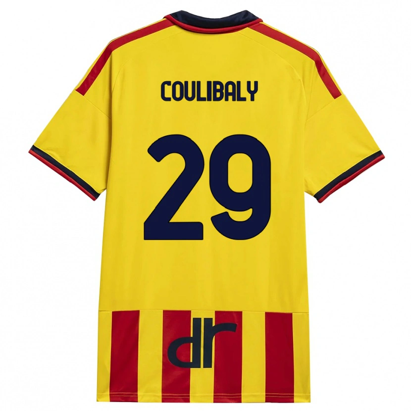 Danxen Kvinder Lassana Coulibaly #29 Gul Rød Hjemmebane Spillertrøjer 2026/27 Trøje T-Shirt