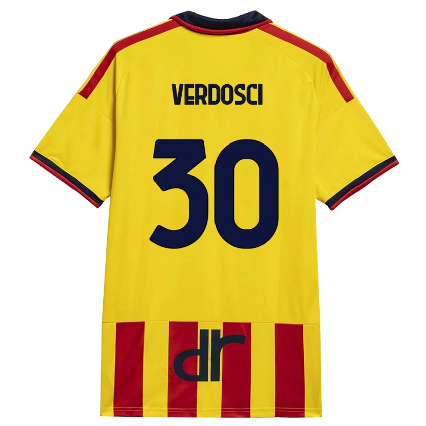 Danxen Kvinder Simone Verdosci #30 Gul Rød Hjemmebane Spillertrøjer 2026/27 Trøje T-Shirt