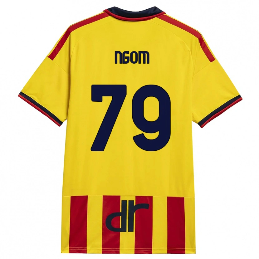 Danxen Kvinder Oumar Ngom #79 Gul Rød Hjemmebane Spillertrøjer 2026/27 Trøje T-Shirt