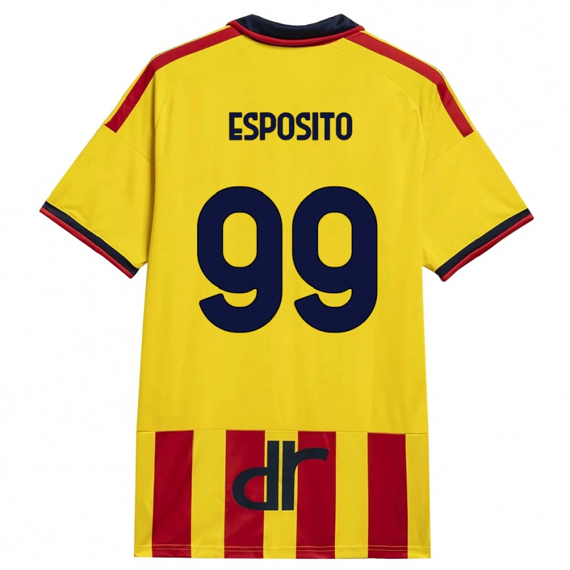 Danxen Kvinder Pasquale Esposito #99 Gul Rød Hjemmebane Spillertrøjer 2026/27 Trøje T-Shirt