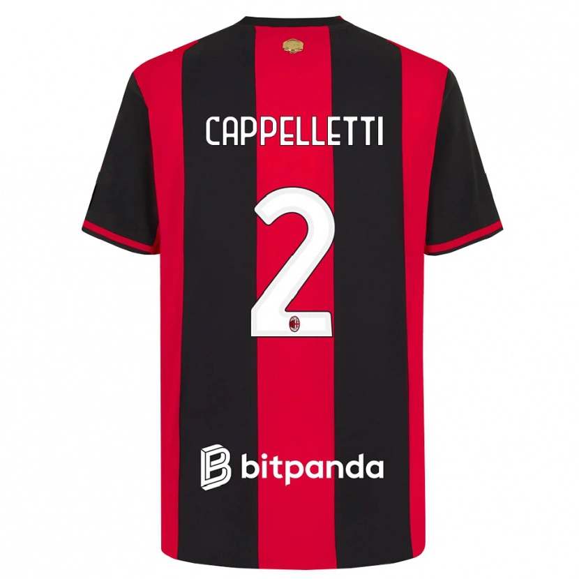 Danxen Kvinder Mattia Cappelletti #2 Rød Sort Hvid Hjemmebane Spillertrøjer 2026/27 Trøje T-Shirt