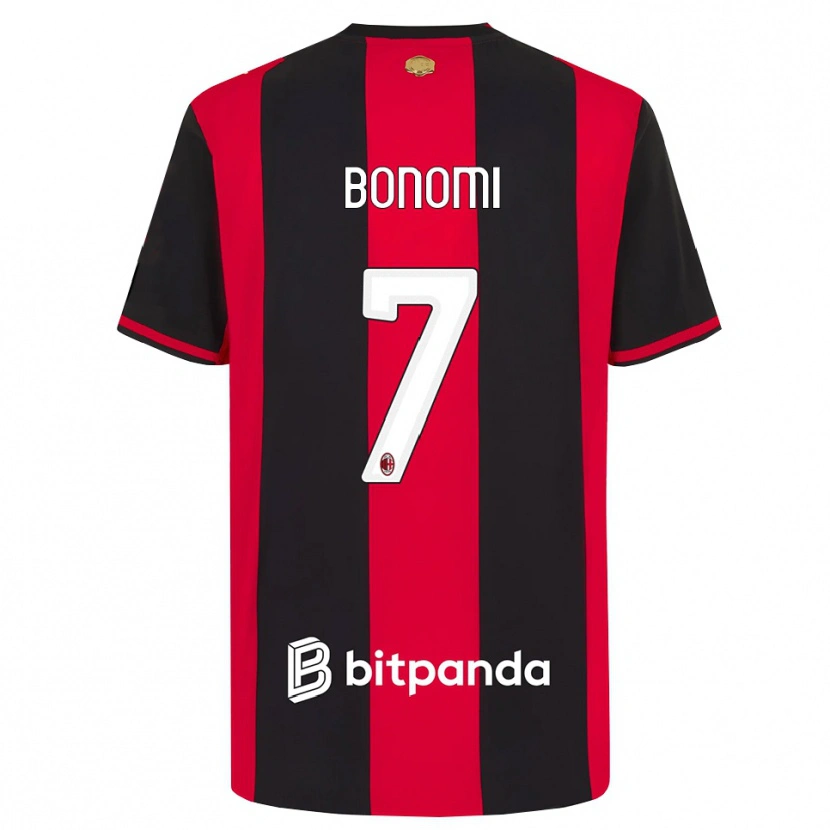 Danxen Kvinder Alessandro Bonomi #7 Rød Sort Hvid Hjemmebane Spillertrøjer 2026/27 Trøje T-Shirt