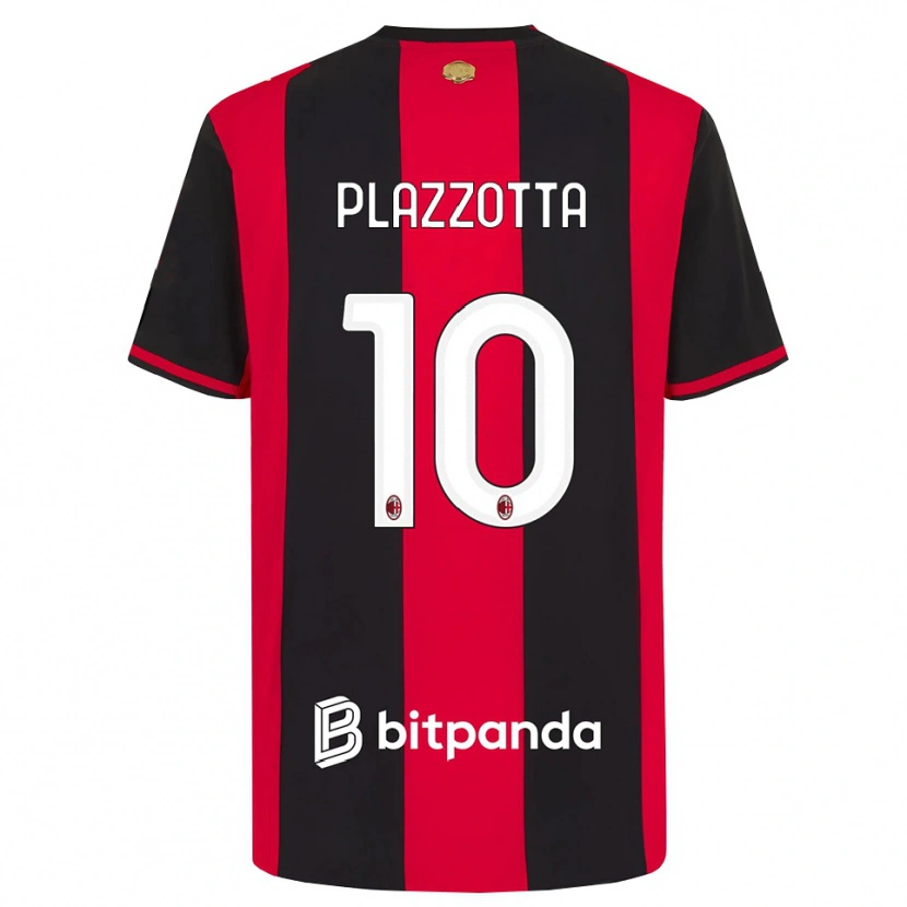 Danxen Kvinder Filippo Plazzotta #10 Rød Sort Hvid Hjemmebane Spillertrøjer 2026/27 Trøje T-Shirt