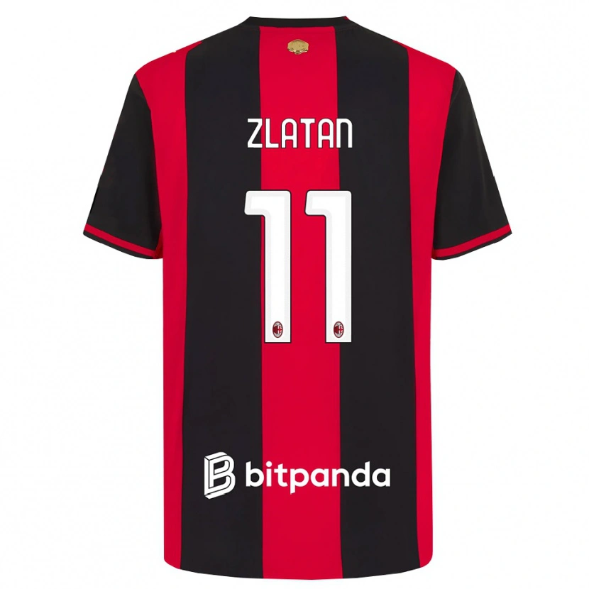 Danxen Kvinder Zlatan Ibrahimovic #11 Rød Sort Hvid Hjemmebane Spillertrøjer 2026/27 Trøje T-Shirt