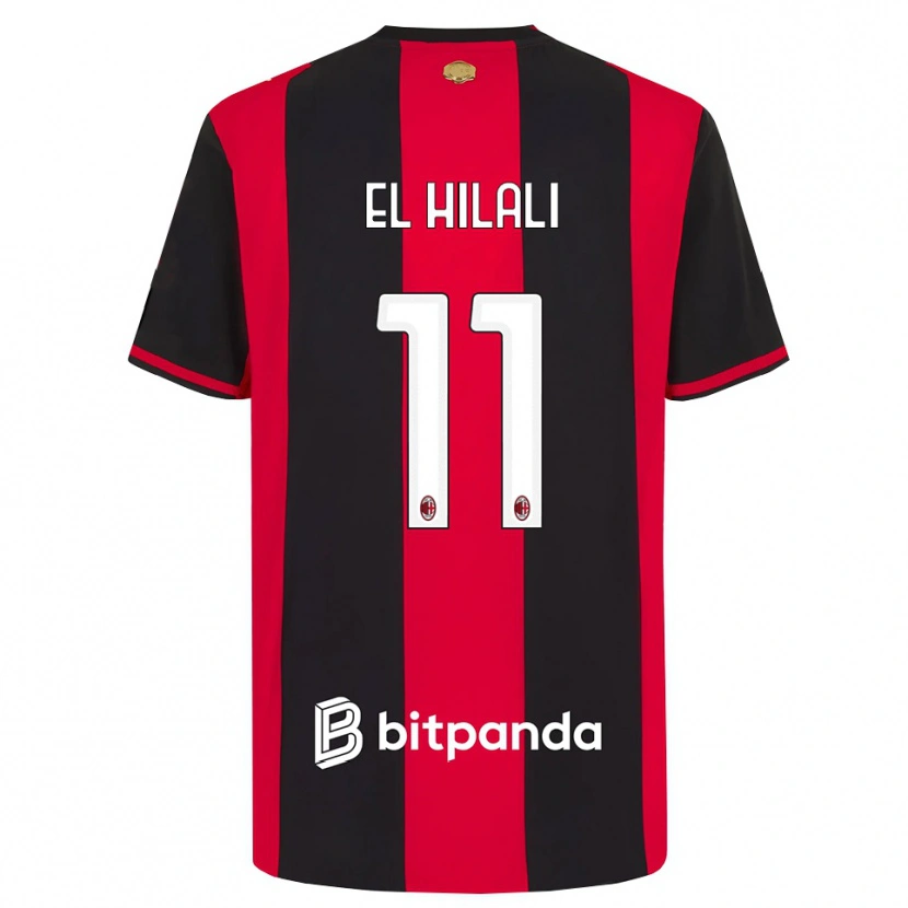 Danxen Kvinder Youns El Hilali #11 Rød Sort Hvid Hjemmebane Spillertrøjer 2026/27 Trøje T-Shirt