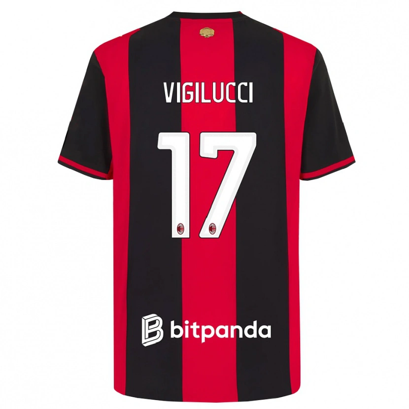 Danxen Kvinder Valery Vigilucci #17 Rød Sort Hvid Hjemmebane Spillertrøjer 2026/27 Trøje T-Shirt