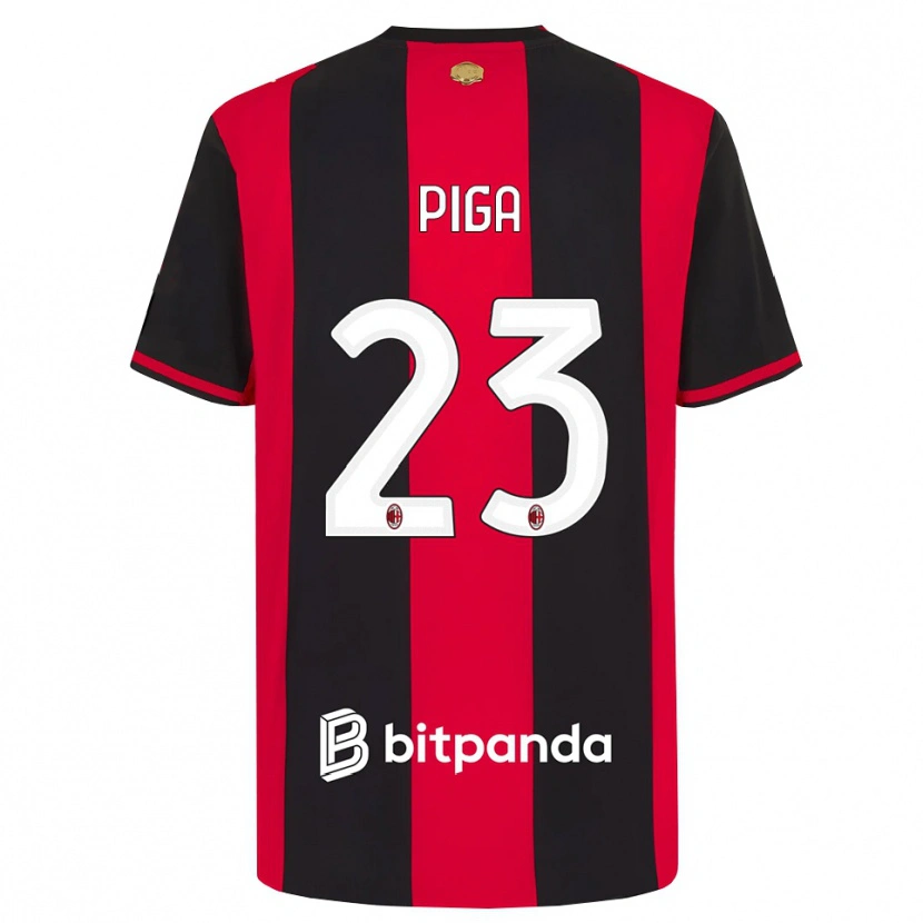 Danxen Kvinder Julie Piga #23 Rød Sort Hvid Hjemmebane Spillertrøjer 2026/27 Trøje T-Shirt