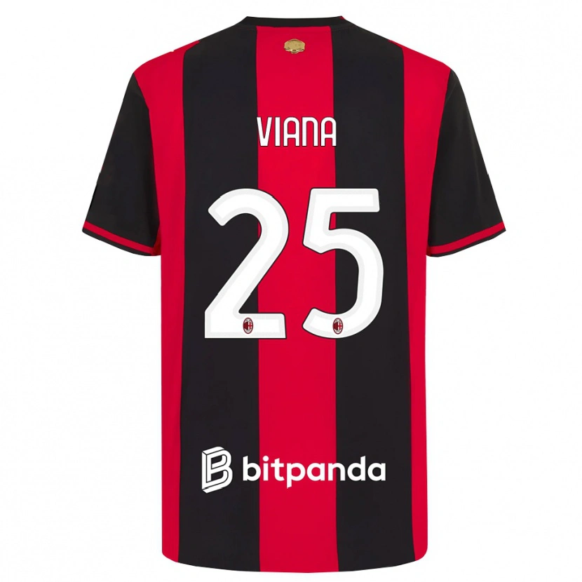 Danxen Kvinder Viana Seedorf #25 Rød Sort Hvid Hjemmebane Spillertrøjer 2026/27 Trøje T-Shirt