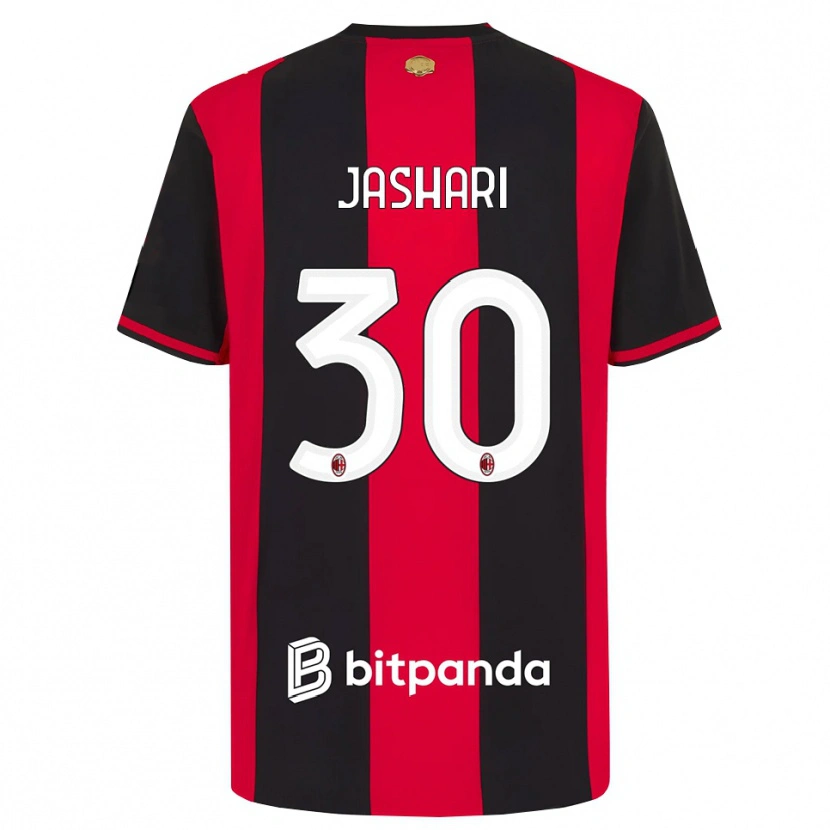 Danxen Kvinder Ardon Jashari #30 Rød Sort Hvid Hjemmebane Spillertrøjer 2026/27 Trøje T-Shirt