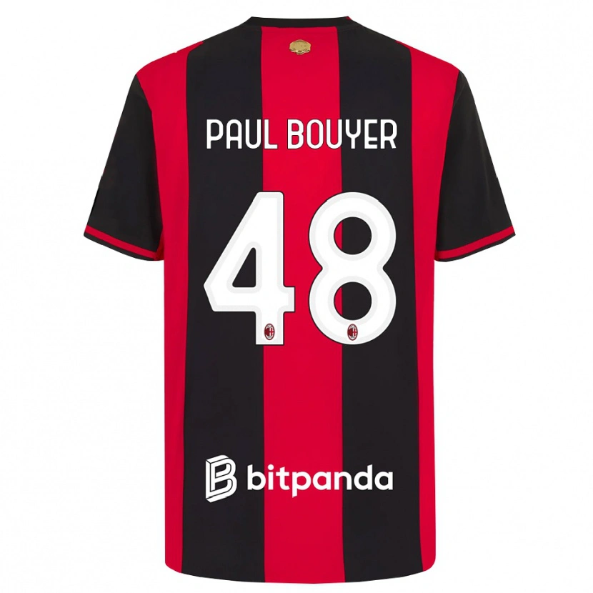 Danxen Kvinder Léo Paul Bouyer #48 Rød Sort Hvid Hjemmebane Spillertrøjer 2026/27 Trøje T-Shirt
