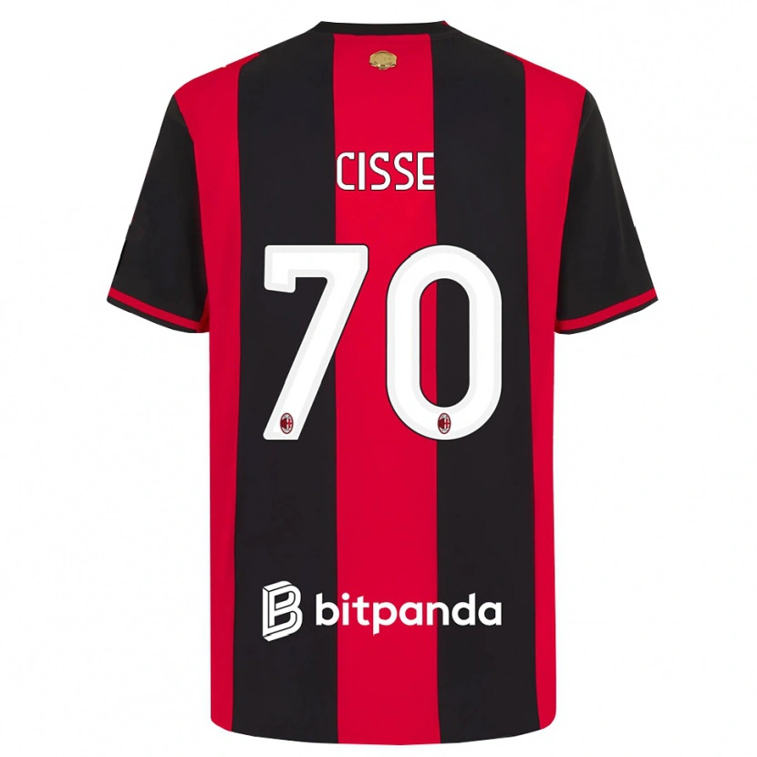 Danxen Kvinder Alphadjo Cissè #70 Rød Sort Hvid Hjemmebane Spillertrøjer 2026/27 Trøje T-Shirt
