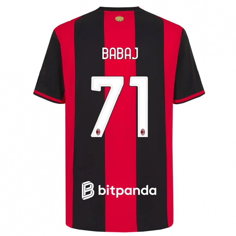 Danxen Kvinder Aron Babaj #71 Rød Sort Hvid Hjemmebane Spillertrøjer 2026/27 Trøje T-Shirt