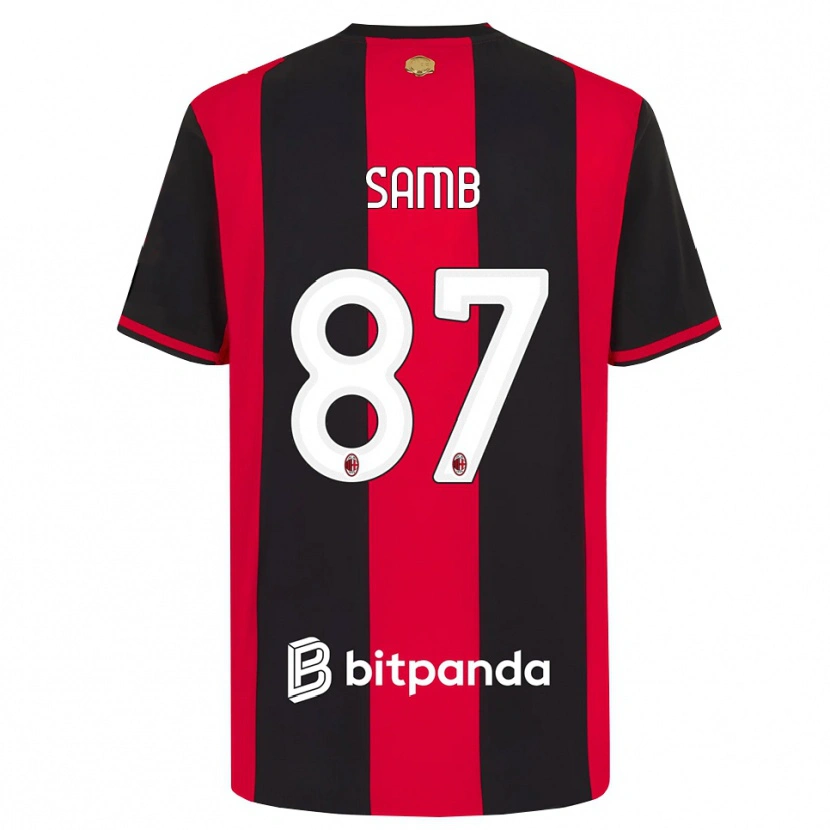 Danxen Kvinder Ablaye Samb #87 Rød Sort Hvid Hjemmebane Spillertrøjer 2026/27 Trøje T-Shirt