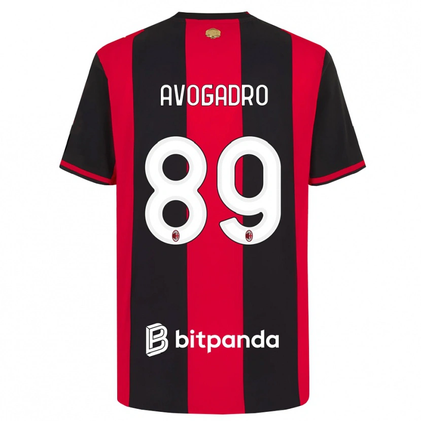 Danxen Kvinder Pietro Avogadro #89 Rød Sort Hvid Hjemmebane Spillertrøjer 2026/27 Trøje T-Shirt