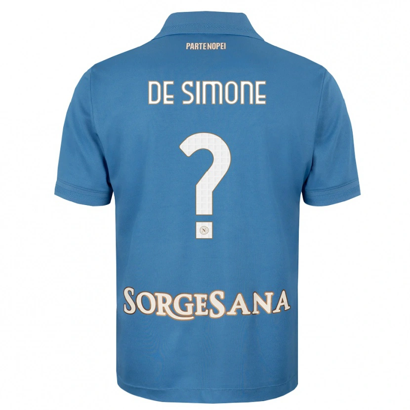 Danxen Kvinder Paolo De Simone #0 Tågeblå Hvid Hjemmebane Spillertrøjer 2026/27 Trøje T-Shirt
