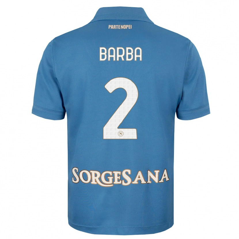 Danxen Kvinder Benedetto Barba #2 Tågeblå Hvid Hjemmebane Spillertrøjer 2026/27 Trøje T-Shirt