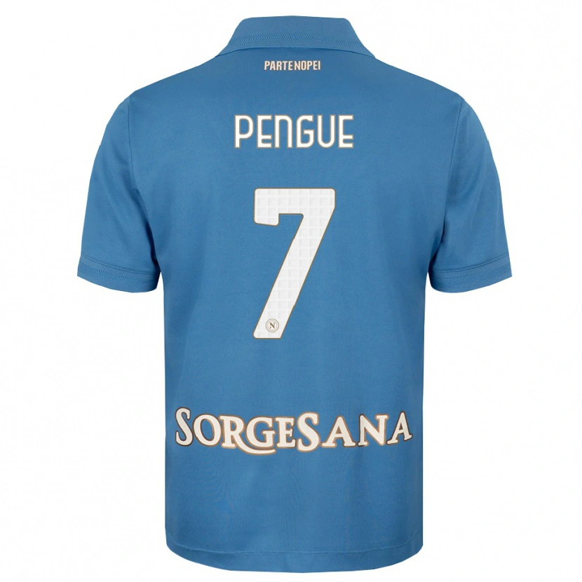 Danxen Kvinder Salvatore Pengue #7 Tågeblå Hvid Hjemmebane Spillertrøjer 2026/27 Trøje T-Shirt