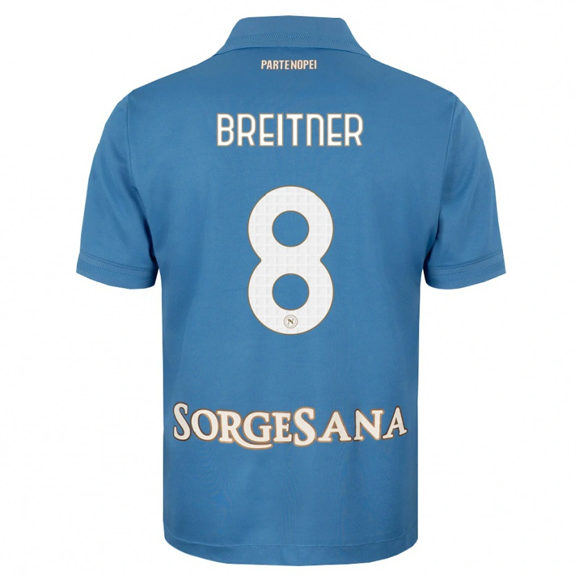 Danxen Kvinder Stephanie Breitner #8 Tågeblå Hvid Hjemmebane Spillertrøjer 2026/27 Trøje T-Shirt