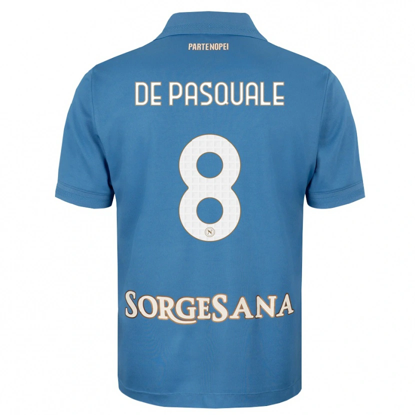 Danxen Kvinder Dylan De Pasquale #8 Tågeblå Hvid Hjemmebane Spillertrøjer 2026/27 Trøje T-Shirt