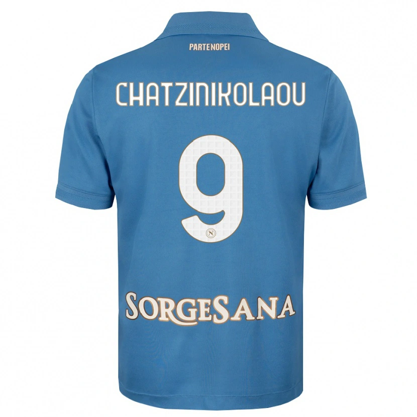 Danxen Kvinder Despoina Chatzinikolaou #9 Tågeblå Hvid Hjemmebane Spillertrøjer 2026/27 Trøje T-Shirt