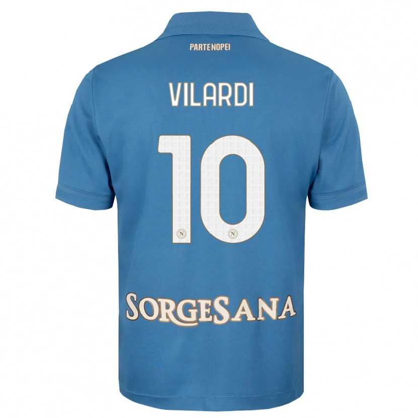 Danxen Kvinder Mario Vilardi #10 Tågeblå Hvid Hjemmebane Spillertrøjer 2026/27 Trøje T-Shirt