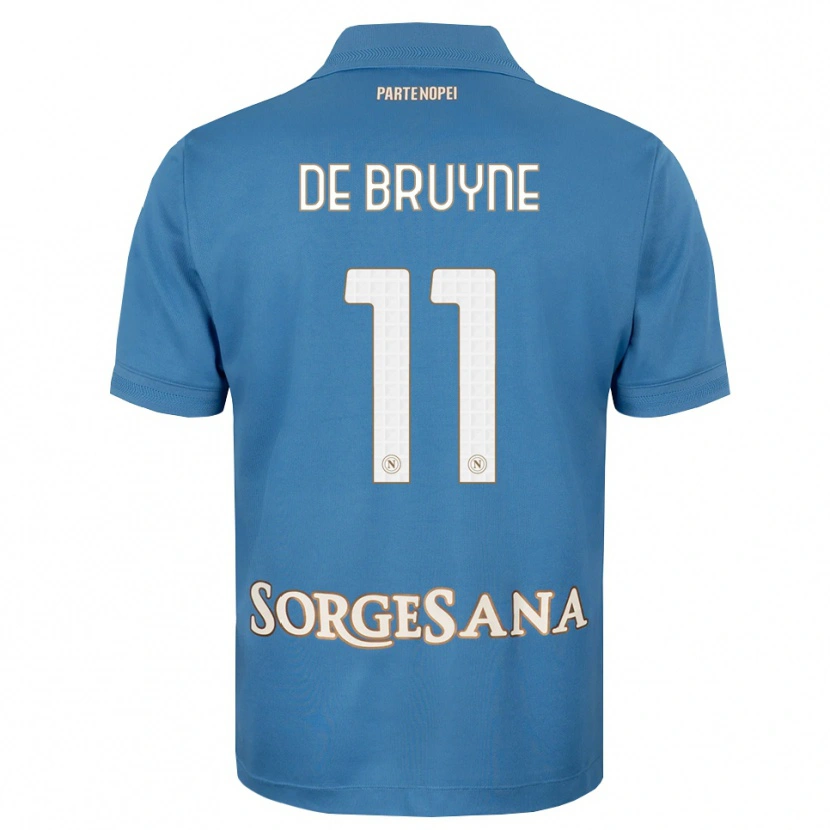 Danxen Kvinder Kevin De Bruyne #11 Tågeblå Hvid Hjemmebane Spillertrøjer 2026/27 Trøje T-Shirt
