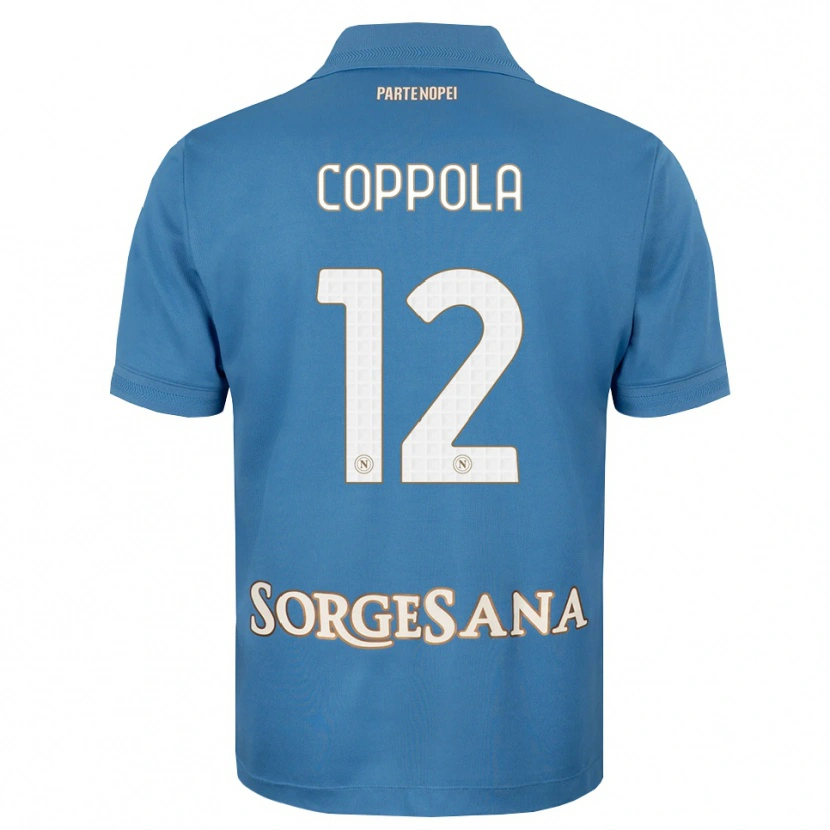 Danxen Kvinder Bernard Coppola #12 Tågeblå Hvid Hjemmebane Spillertrøjer 2026/27 Trøje T-Shirt