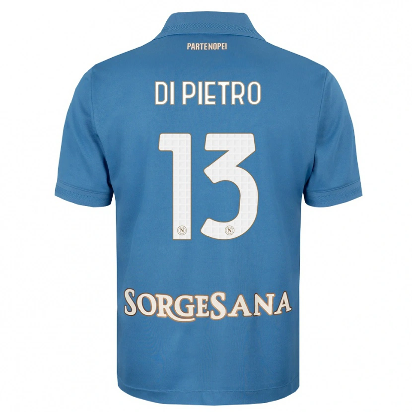 Danxen Kvinder Ciro Di Pietro #13 Tågeblå Hvid Hjemmebane Spillertrøjer 2026/27 Trøje T-Shirt