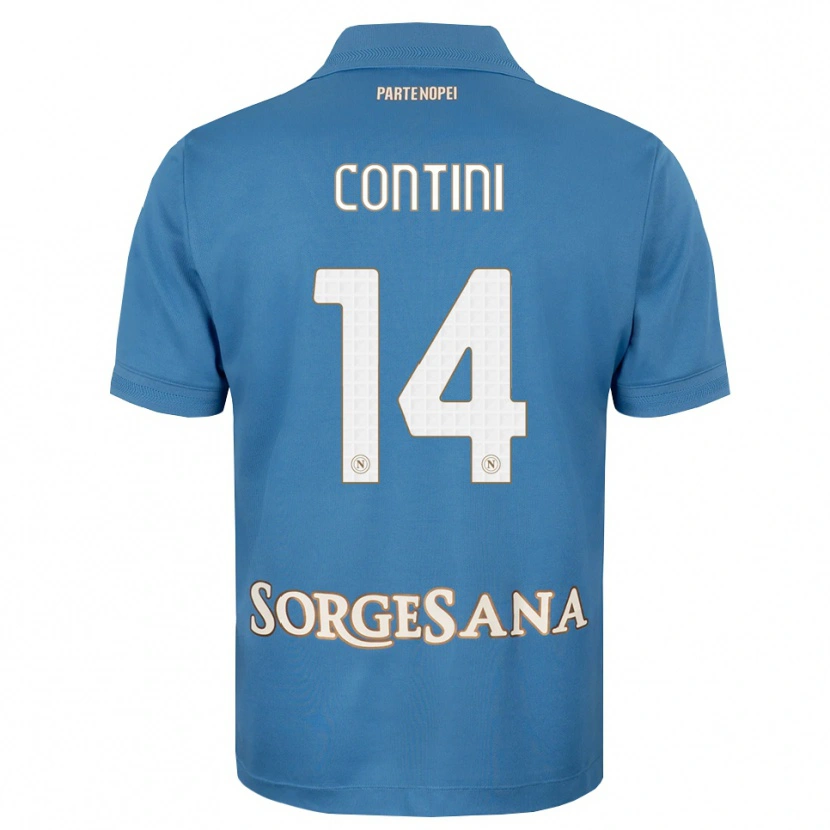 Danxen Kvinder Nikita Contini #14 Tågeblå Hvid Hjemmebane Spillertrøjer 2026/27 Trøje T-Shirt