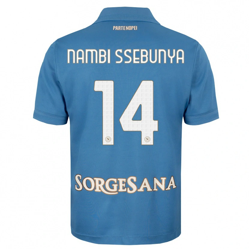 Danxen Kvinder Violah Nambi Ssebunya #14 Tågeblå Hvid Hjemmebane Spillertrøjer 2026/27 Trøje T-Shirt