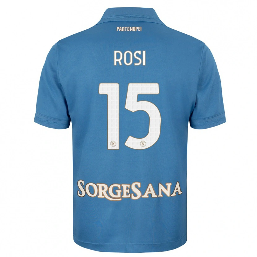 Danxen Kvinder Pasquale Rosi #15 Tågeblå Hvid Hjemmebane Spillertrøjer 2026/27 Trøje T-Shirt
