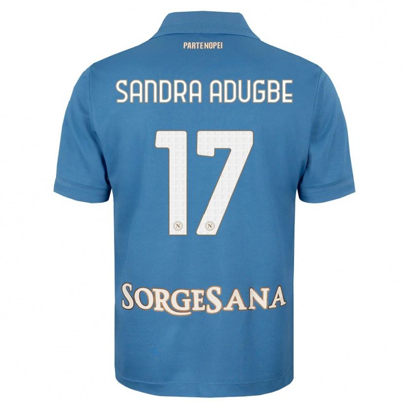 Danxen Kvinder Olamide Sandra Adugbe #17 Tågeblå Hvid Hjemmebane Spillertrøjer 2026/27 Trøje T-Shirt