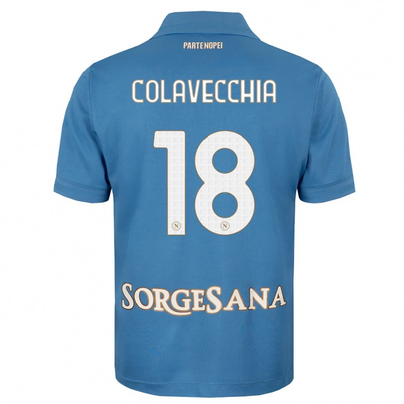 Danxen Kvinder Pasquale Colavecchia #18 Tågeblå Hvid Hjemmebane Spillertrøjer 2026/27 Trøje T-Shirt