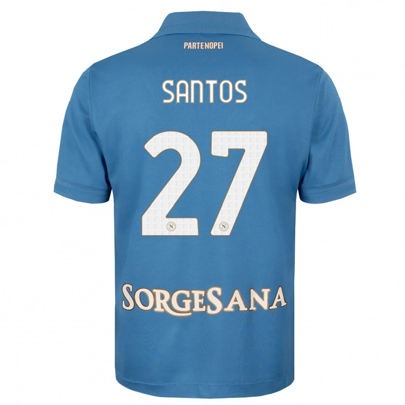 Danxen Kvinder Alisson Santos #27 Tågeblå Hvid Hjemmebane Spillertrøjer 2026/27 Trøje T-Shirt
