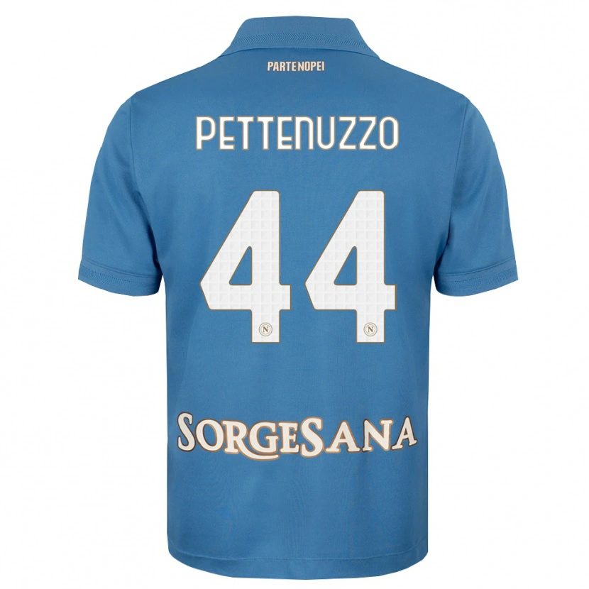Danxen Kvinder Tecla Pettenuzzo #44 Tågeblå Hvid Hjemmebane Spillertrøjer 2026/27 Trøje T-Shirt