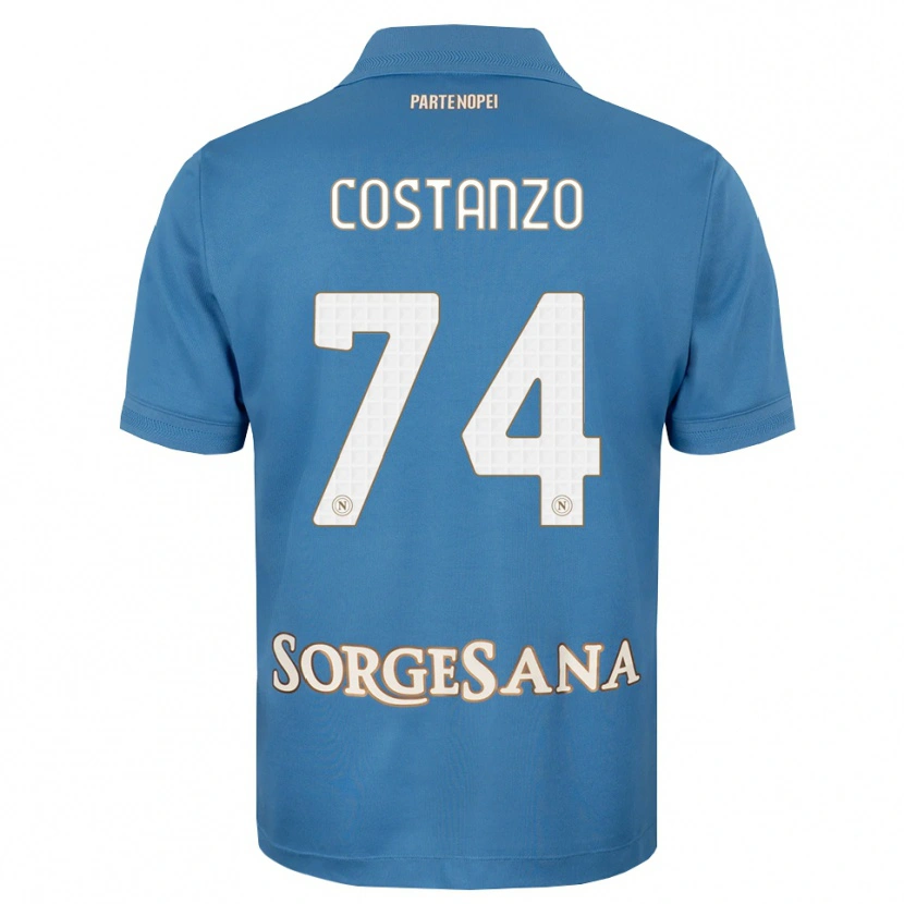 Danxen Kvinder Davide Costanzo #74 Tågeblå Hvid Hjemmebane Spillertrøjer 2026/27 Trøje T-Shirt