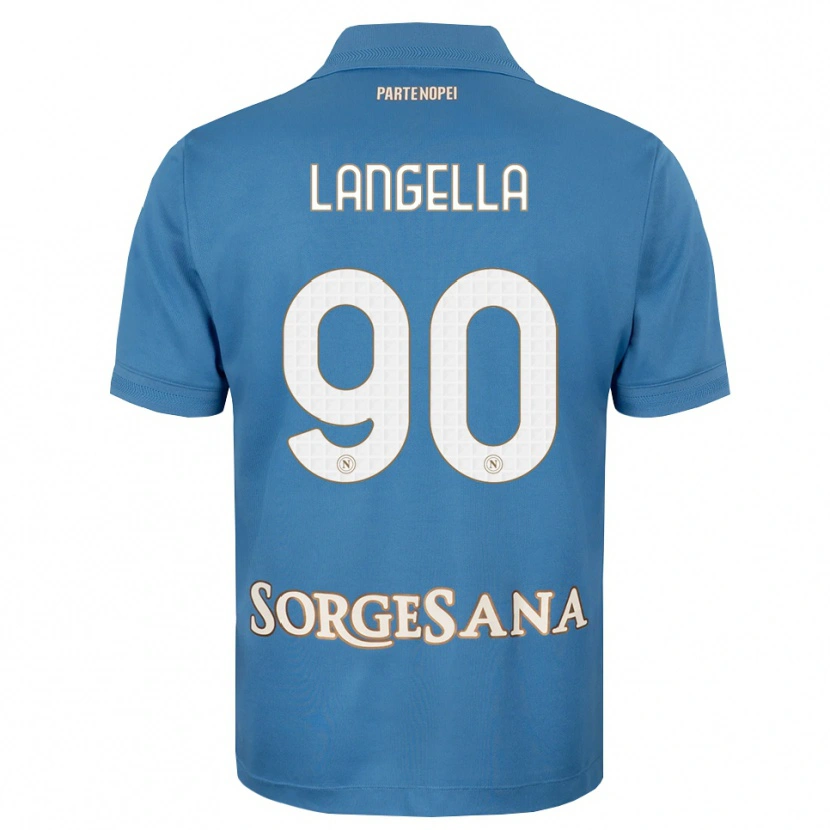 Danxen Kvinder Gabriella Langella #90 Tågeblå Hvid Hjemmebane Spillertrøjer 2026/27 Trøje T-Shirt