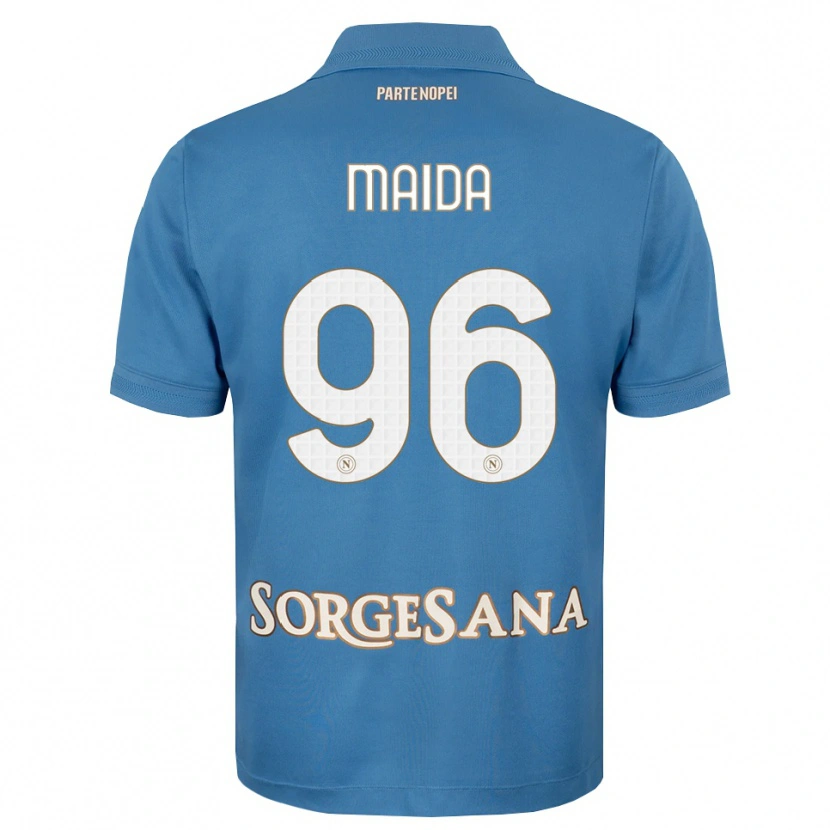 Danxen Kvinder Giuseppe Maida #96 Tågeblå Hvid Hjemmebane Spillertrøjer 2026/27 Trøje T-Shirt