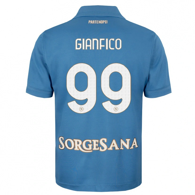 Danxen Kvinder Maria Morena Gianfico #99 Tågeblå Hvid Hjemmebane Spillertrøjer 2026/27 Trøje T-Shirt