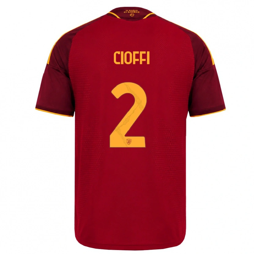 Danxen Kvinder Cristian Cioffi #2 Rød Gylden Gul Hjemmebane Spillertrøjer 2026/27 Trøje T-Shirt