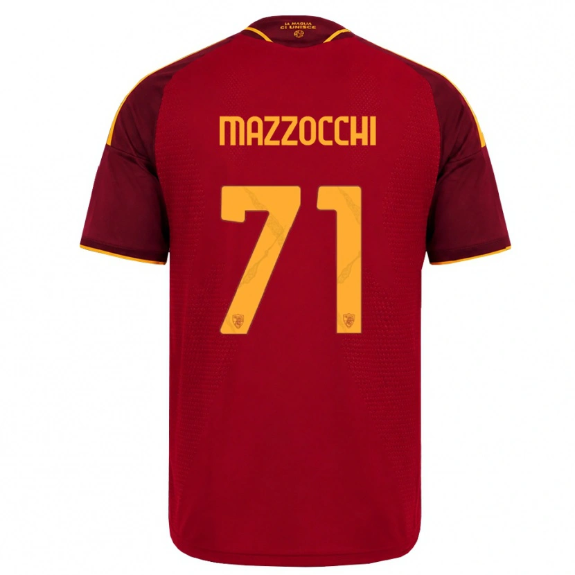 Danxen Kvinder Giulia Mazzocchi #71 Rød Gylden Gul Hjemmebane Spillertrøjer 2026/27 Trøje T-Shirt