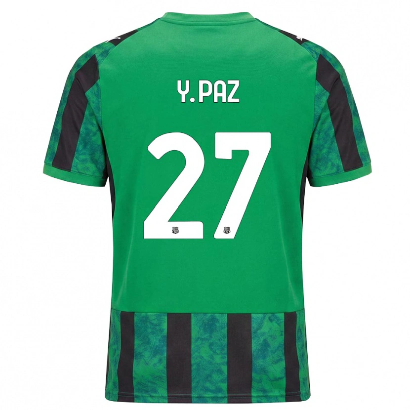 Danxen Kvinder Yeferson Paz #27 Grøn Sort Hvid Hjemmebane Spillertrøjer 2026/27 Trøje T-Shirt