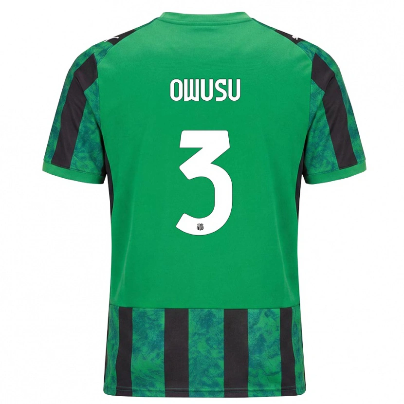 Danxen Kvinder Gideon Owusu #3 Grøn Sort Hvid Hjemmebane Spillertrøjer 2026/27 Trøje T-Shirt