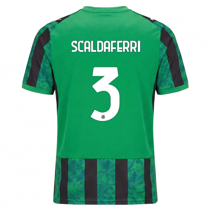 Danxen Kvinder Andrea Scaldaferri #3 Grøn Sort Hvid Hjemmebane Spillertrøjer 2026/27 Trøje T-Shirt