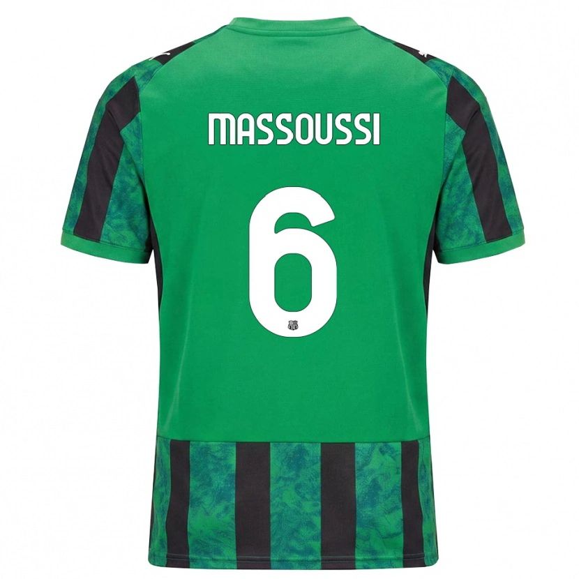 Danxen Kvinder Zaid Massoussi #6 Grøn Sort Hvid Hjemmebane Spillertrøjer 2026/27 Trøje T-Shirt