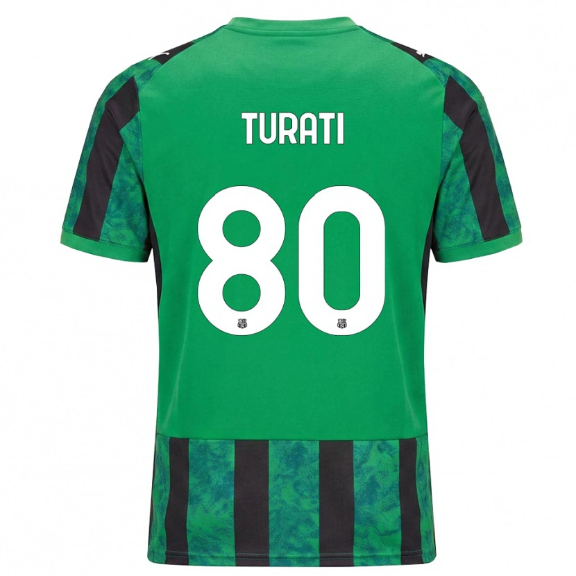 Danxen Kvinder Stefano Turati #80 Grøn Sort Hvid Hjemmebane Spillertrøjer 2026/27 Trøje T-Shirt